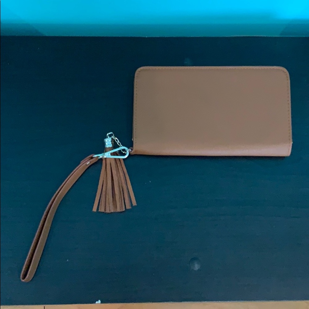 Tan Wristlet Wallet